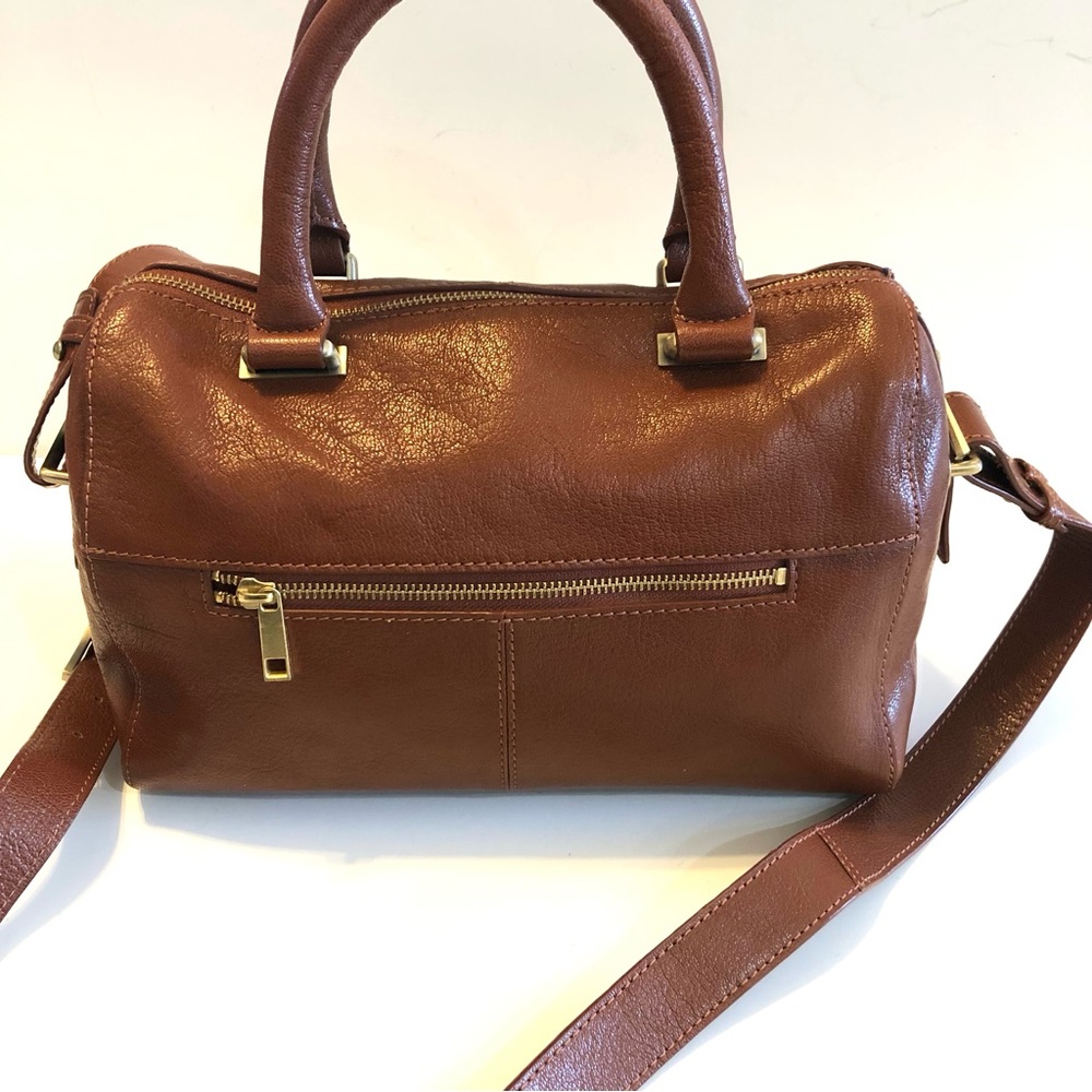 Rachel Rachel Roy Leather Satchel/Crossbody Bag, Rich Cognac. Perfect Condition.